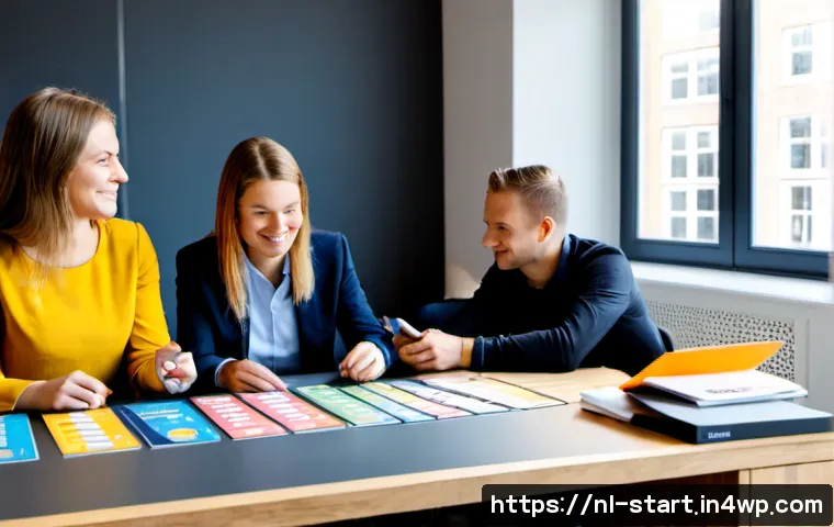 스타트업 가치 평가를 위한 고객 세분화 방법 - Photorealistic Dutch startup founders in a bright Amsterdam canal-side office, diverse team studying...